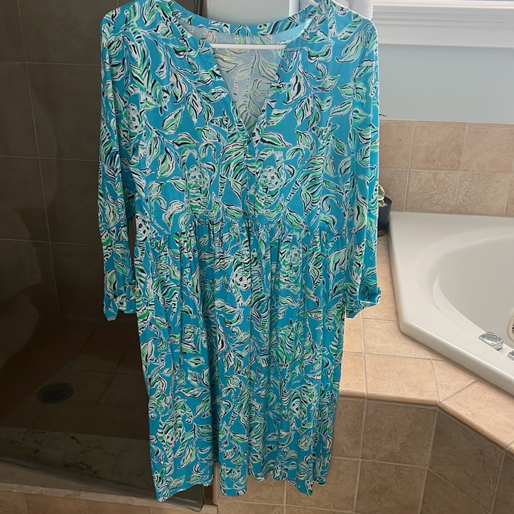 NWT Lilly Pulitzer Loran Dress Turquoise Oasis Medium